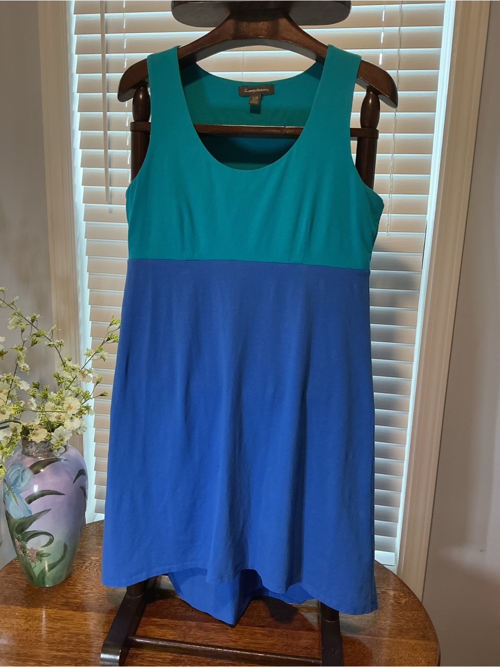 Tommy Bahama Teal and  Blue Sleeveless Tank Dress